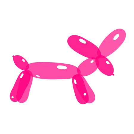 Animal balloon colorful pink dog dachshund illustration isolated on white background vector eps 10の写真素材