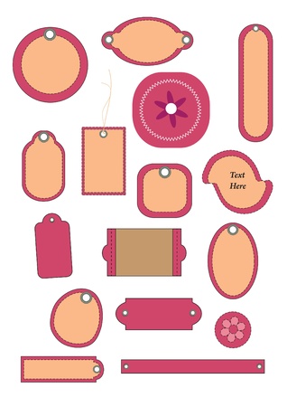 Pink tagsのイラスト素材