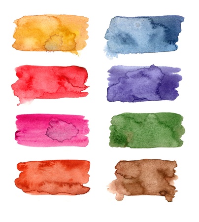 Colorful Watercolor banners for your designの写真素材