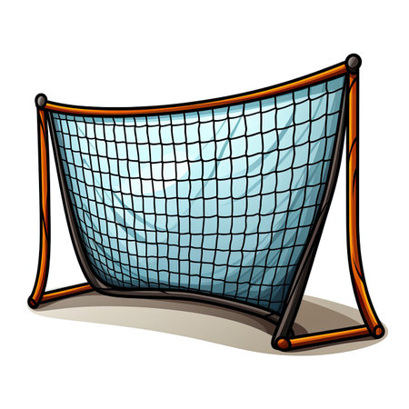 Soccer goal icon. Cartoon illustration of soccer goal vector icon for webの素材
