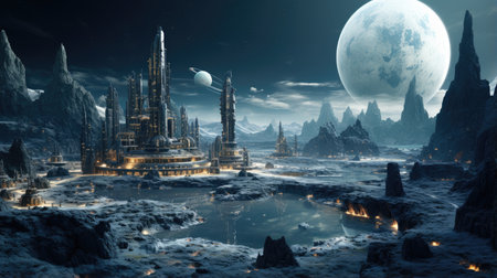 Fantasy alien planet.の素材