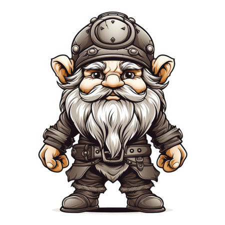 Cartoon vector illustration of a pilot with a beard and mustache.の素材