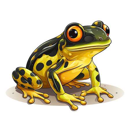 Frog isolated on white background.の素材
