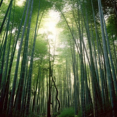 Bamboo forest in the morningの素材