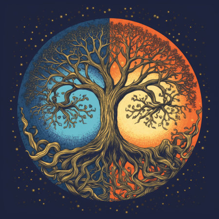 Halloween tree in the moonlight.の素材