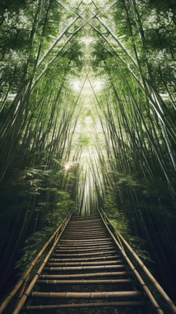Beautiful bamboo forestの素材