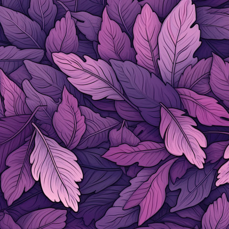 pattern with violet leaves.の素材