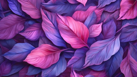 Purple leaves background.の素材