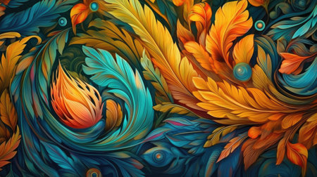 Abstract colorful background. Fantasy fractal texture. Digital art.の素材