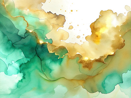 Abstract watercolor background. Hand-painted backgroundの素材