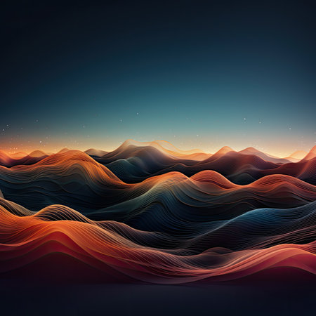Abstract wavy background. Futuristic technology styleの素材