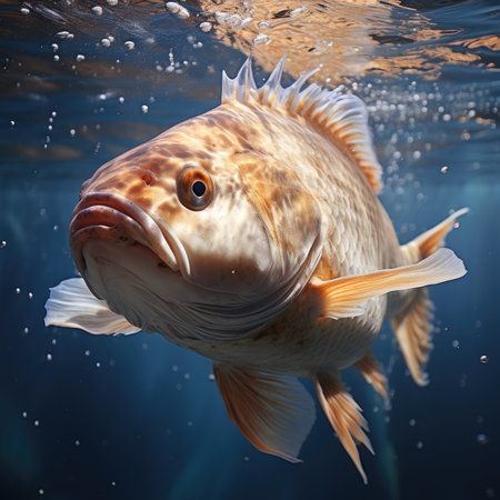 Grouper in the water. Underwater world.の素材