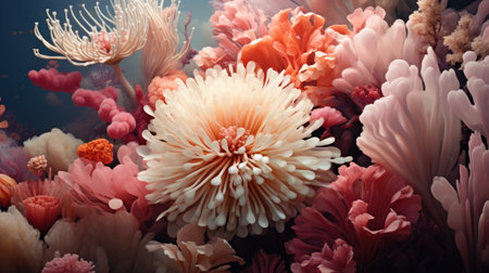 Colorful flower background. Floral pattern.の素材