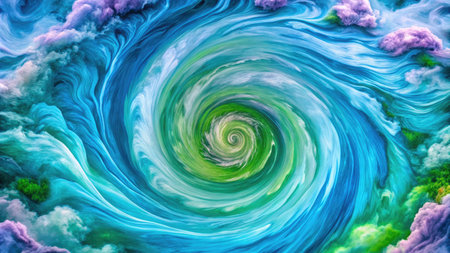 abstract blue and purple background with a spiral pattern in the centerの素材
