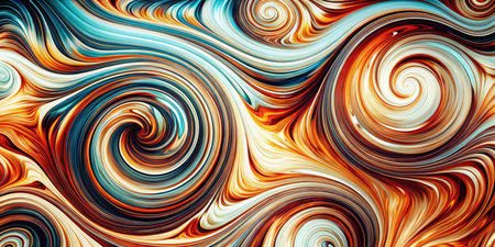 abstract colorful background with swirls and stripes in watercolor styleの素材