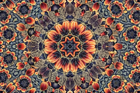 Kaleidoscope of color with beautiful ornamentalの素材