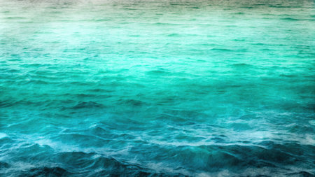 Blue sea water with waves. Natural background and texture for design.の素材