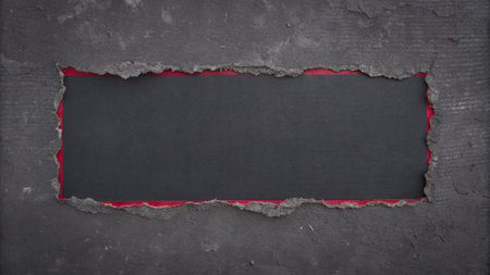 Black torn paper with space for your message on old grunge backgroundの素材