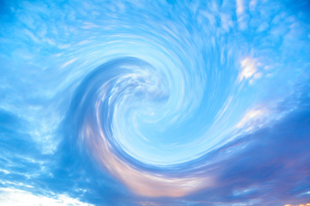 Beautiful sky in swirl pattern.の写真素材