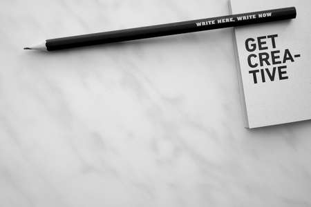 Concept for writing down creative ideasの写真素材