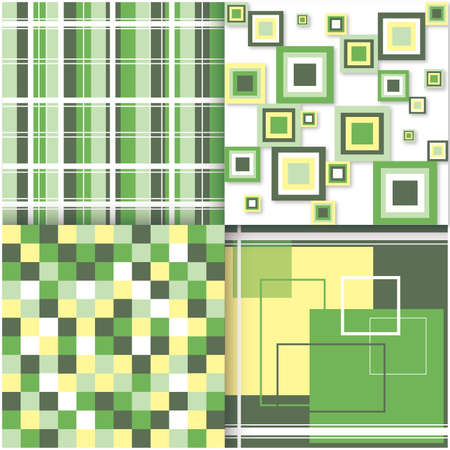 four green square grid backgroundのイラスト素材