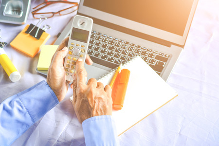 Asian businessman working. Digital Economy.の写真素材