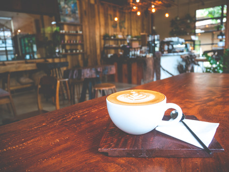 Latte art coffeeの写真素材
