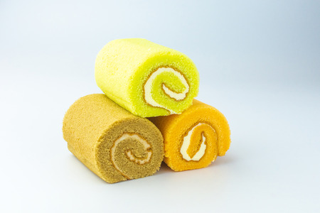 Mini fancy roll cake.の写真素材