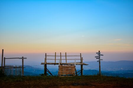 Sunset in the mountains northern Thailand.の写真素材