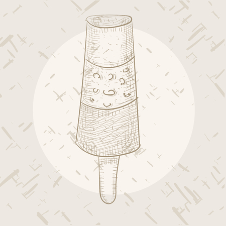 Chocolate dessert in hand drawn style.のイラスト素材
