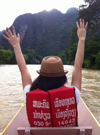 Boat at Laos.の素材