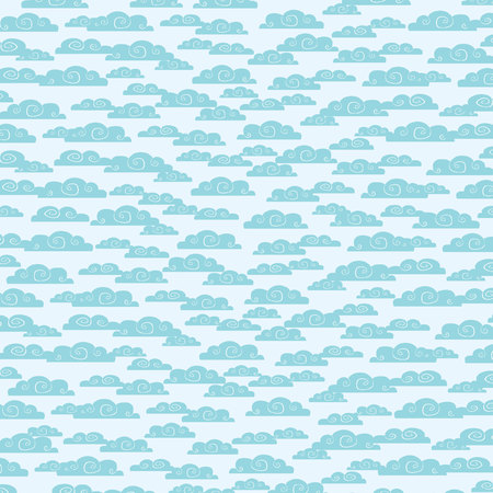 Seamless pattern with cloudsのイラスト素材