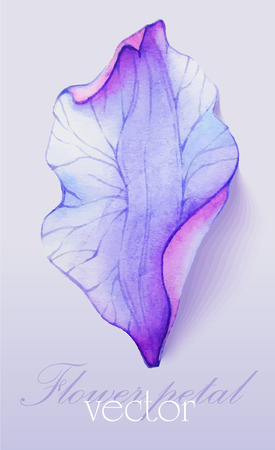 Watercolor element Purple flower petalのイラスト素材