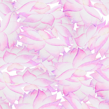 Watercolor Seamless floral pattern with lotusのイラスト素材