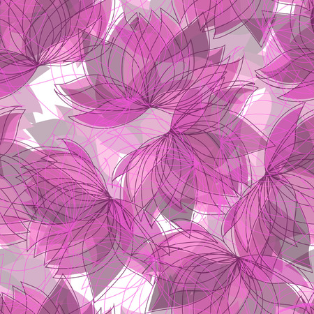 Seamless floral pattern with lotusのイラスト素材