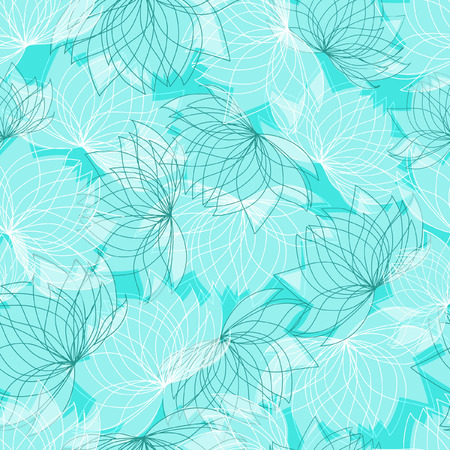 Seamless floral pattern with lotusのイラスト素材