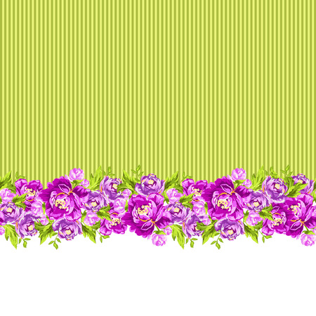 Floral pattern with pink peoniesのイラスト素材