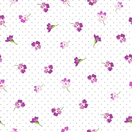 Seamless floral patter with little pink flowersのイラスト素材