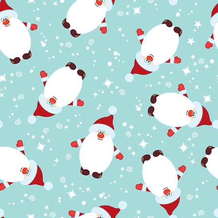 Seamless pattern with Santa Clausのイラスト素材