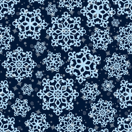 Seamless pattern with snowflakesのイラスト素材
