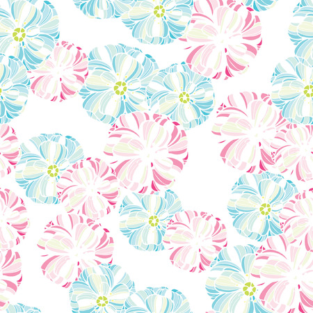 Seamless floral pattern with pastel flowersのイラスト素材