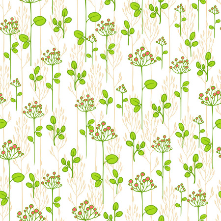 Seamless vector texture with abstract floral branchのイラスト素材