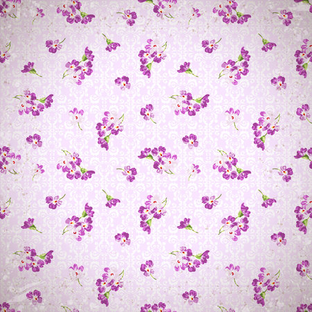Floral patter with little pink flowersのイラスト素材