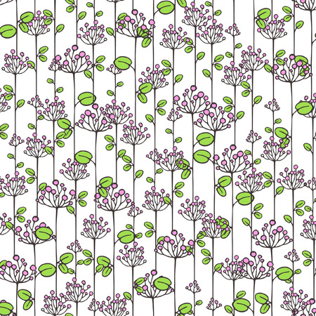 Seamless vector texture with abstract floral branchのイラスト素材