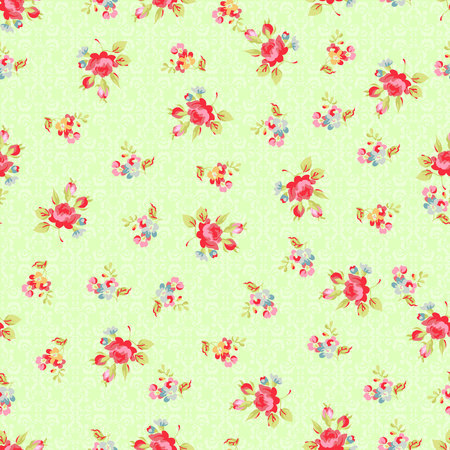 Seamless Pattern with red rosesのイラスト素材