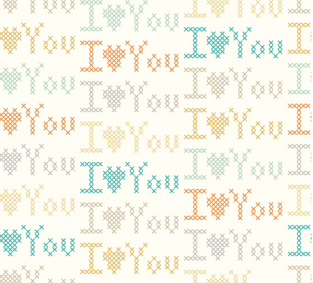 Seamless pattern with cross-stitch.のイラスト素材