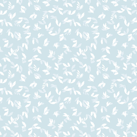 Seamless floral pattern with leavesのイラスト素材