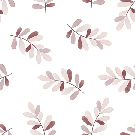 Vector seamless pattern with branches of leaves.のイラスト素材