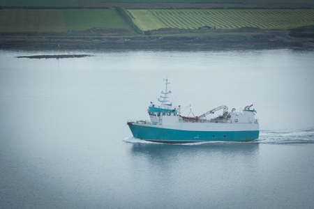 Small power motorboats out at sea
