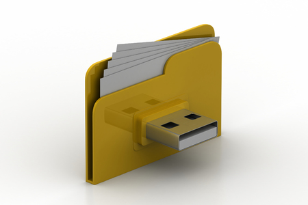 Usb folder conceptの写真素材